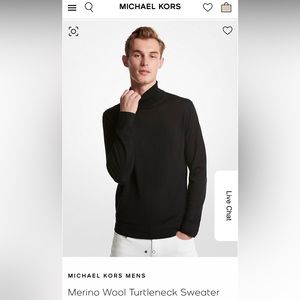 Michael Kors Men’s Black Turtleneck sweater